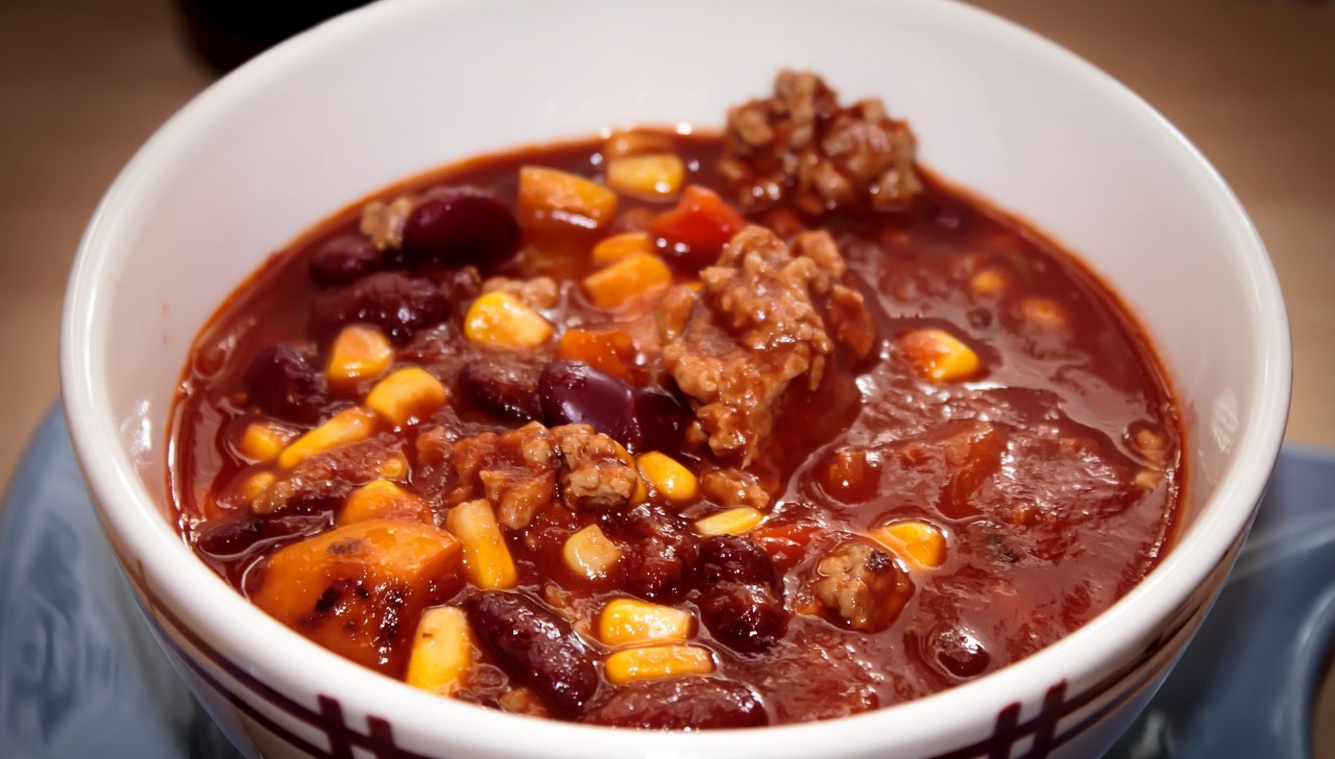 Chili corn carne aux haricots rouges et riz basmati