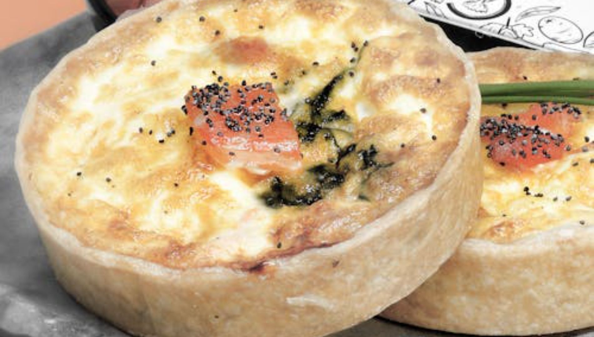 Tarte aux poireaux et saumon fumé