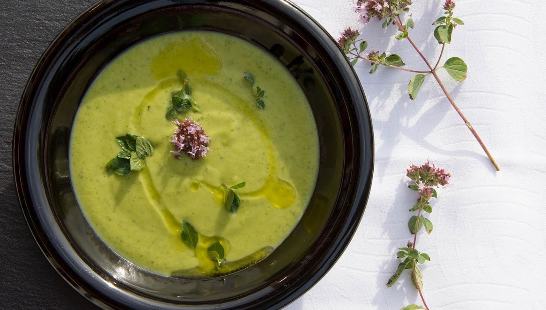 Velouté de courgettes au fromage frais
