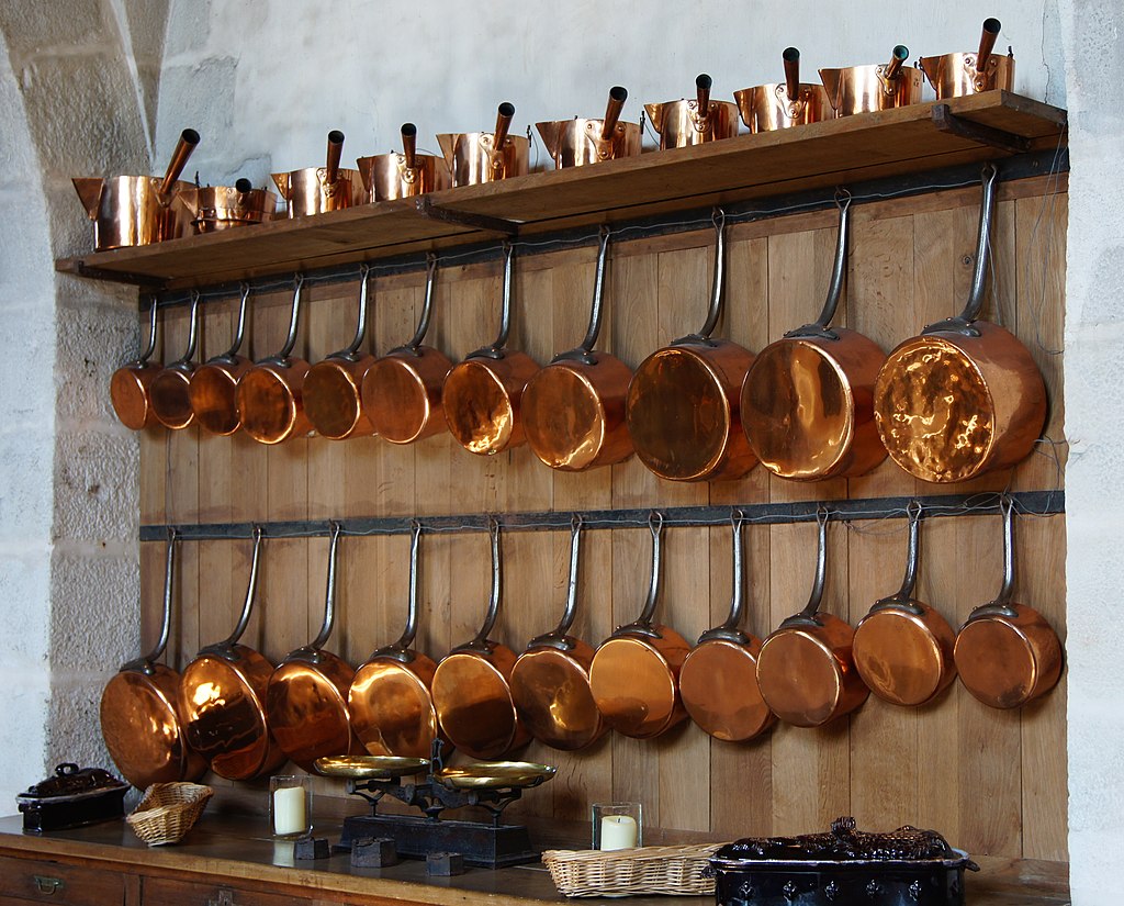 Copper Hanging Pot Rack