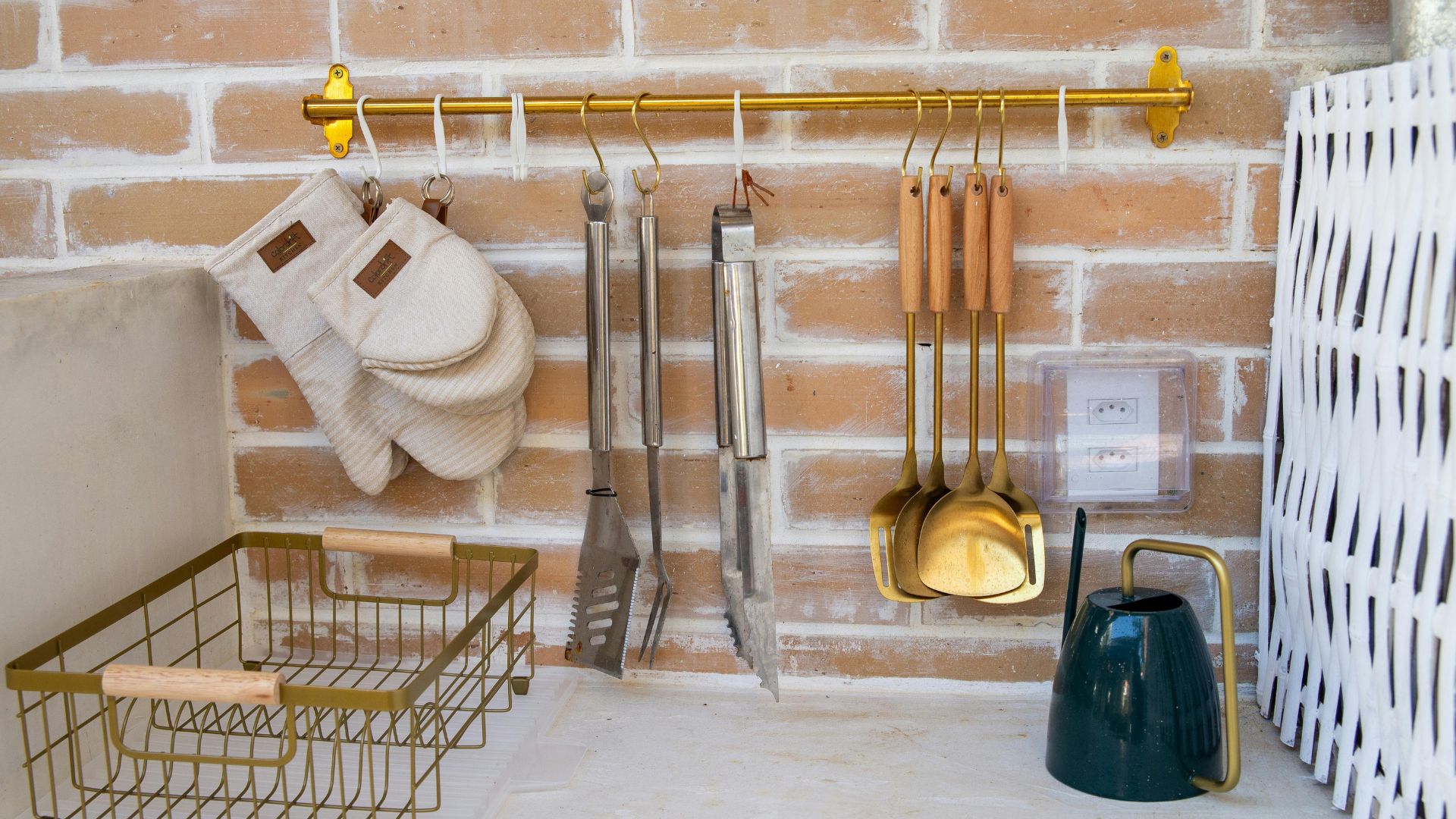 Brass Utensil Holder