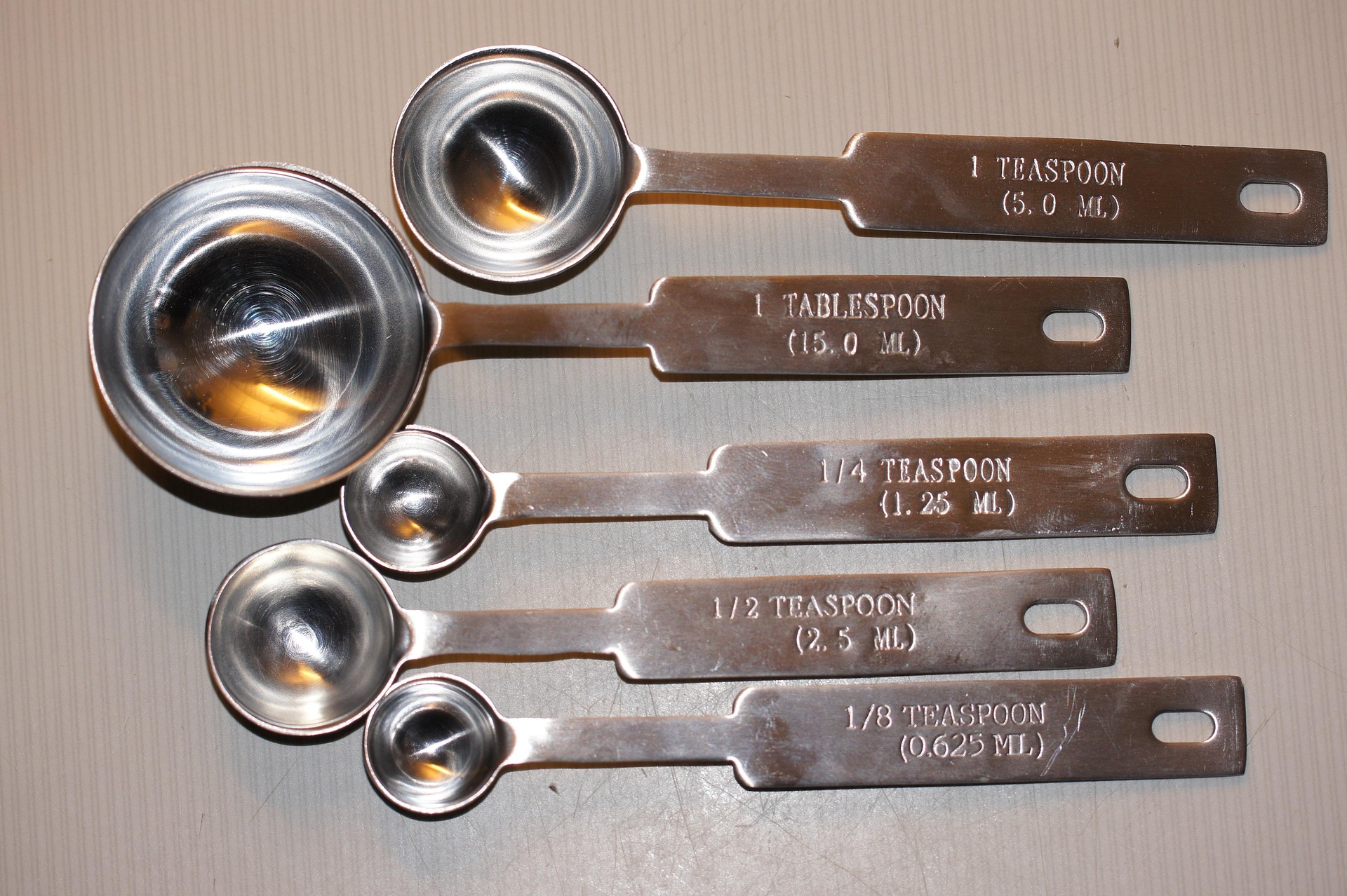 Engraved Stainless Steel Measuring Spoons