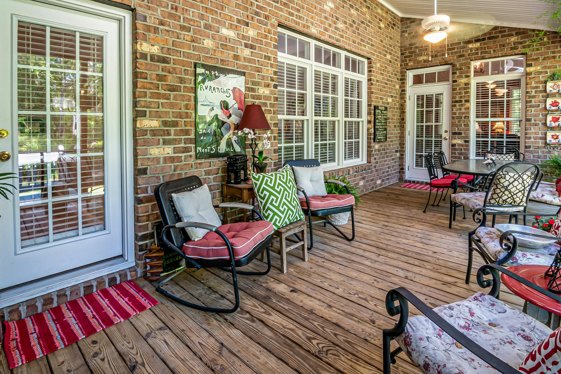 Cluttered Patio With Mismatched Decor