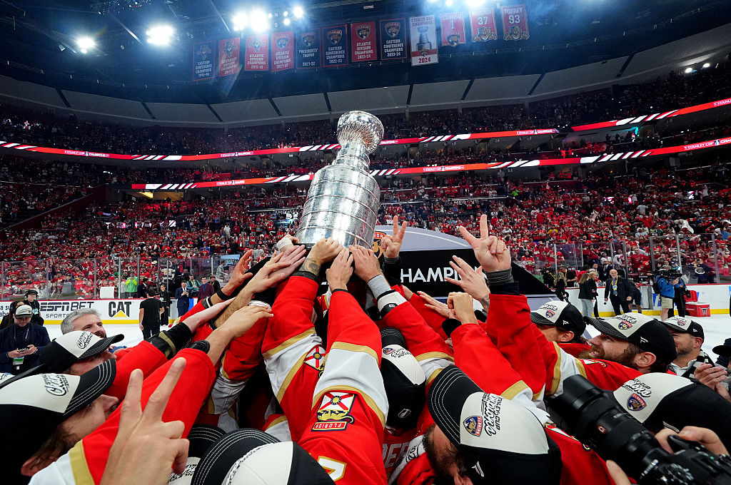 The moment the Cup was raised