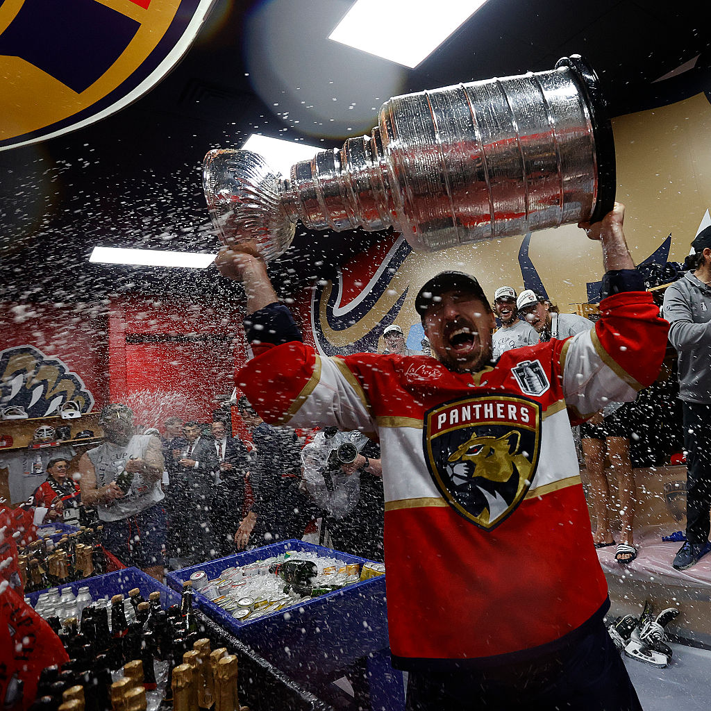 Marchand with the cup
