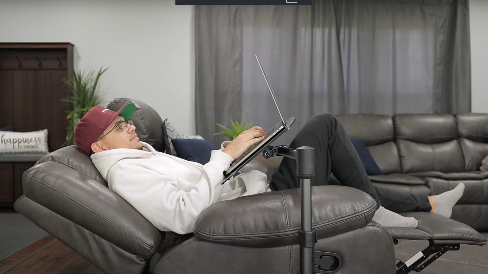 Bedside Laptop Swing Arm