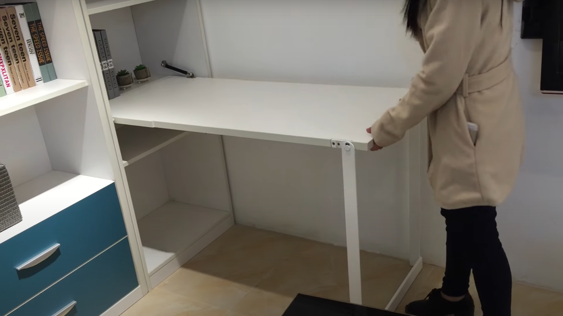 Hidden Desk In Bookshelf