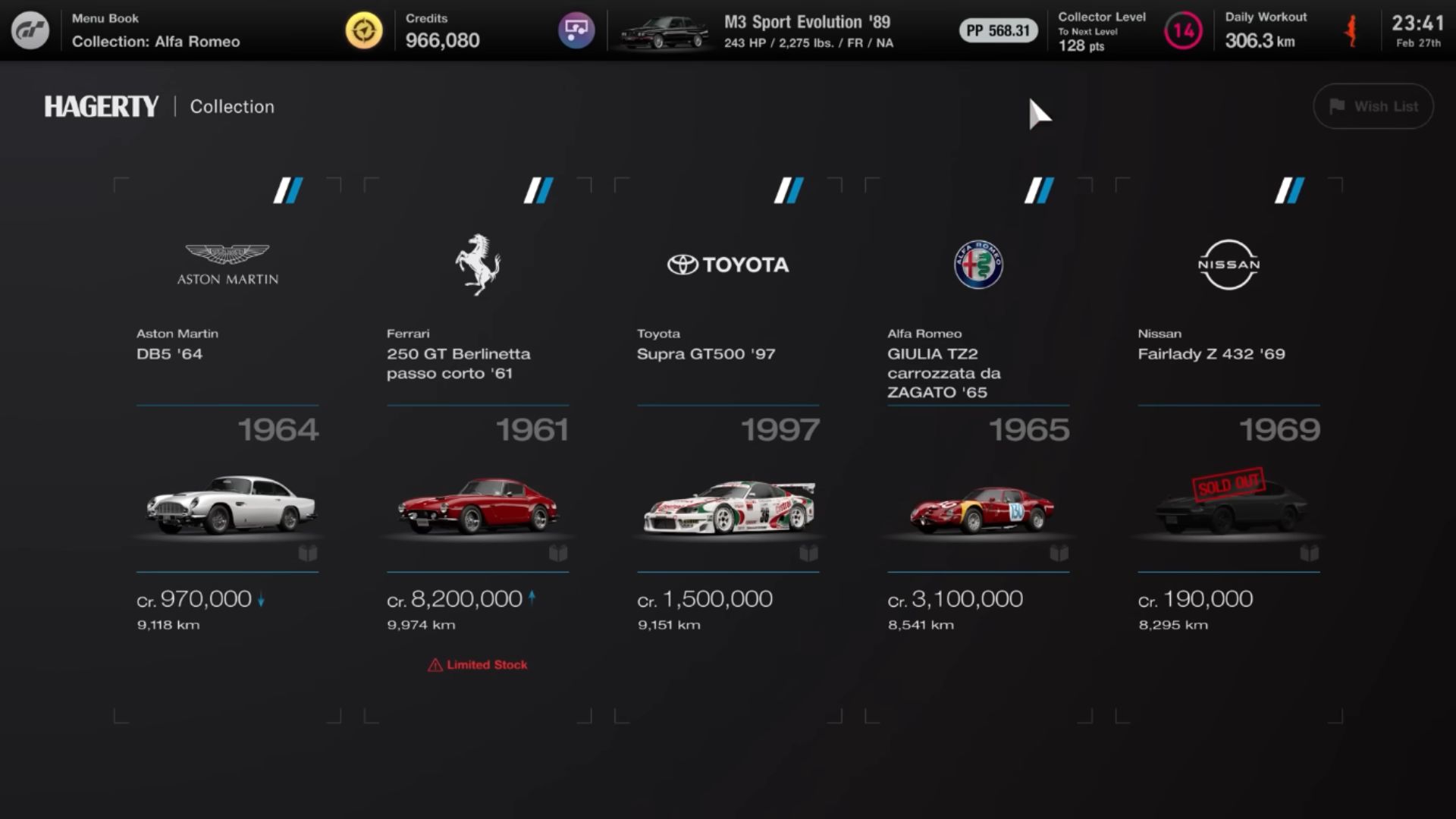 5. Les 200$ de voitures en jeu de Gran Turismo®7