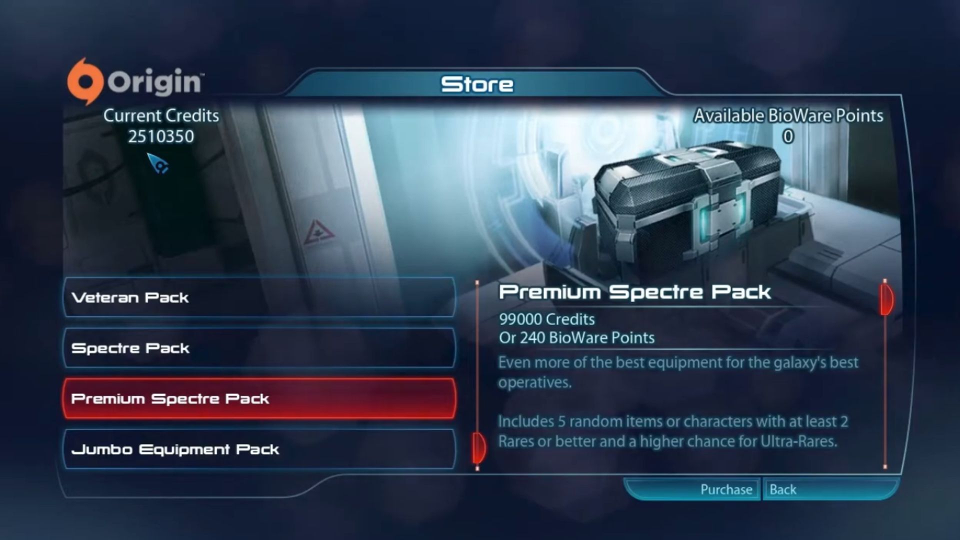 15. Mass Effect 3 Multiplayer Pay Packs