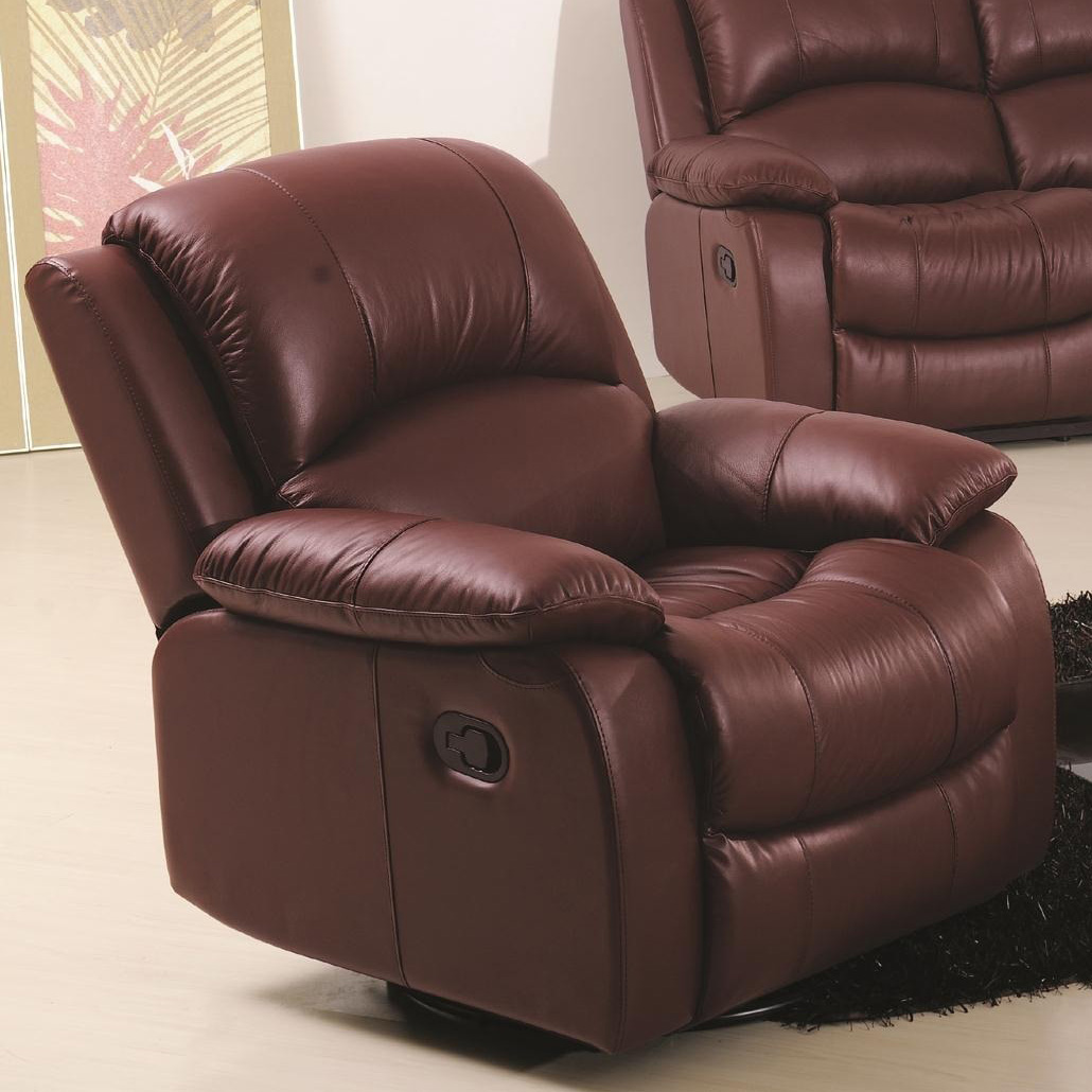 Overstuffed Recliner Sofa
