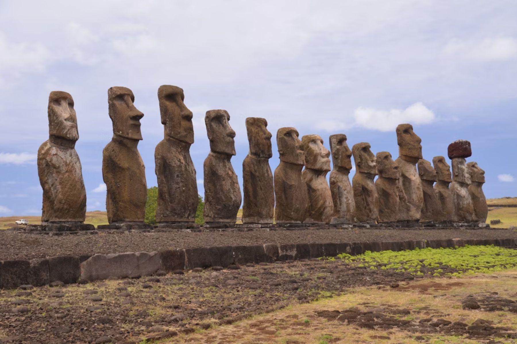 Moai Statues Of Easter Island, Chile