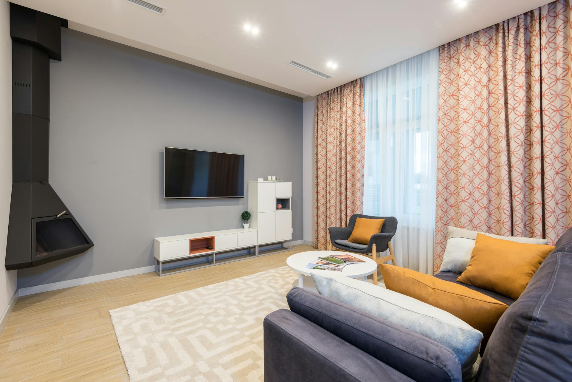 All Furniture Pushed Against Walls