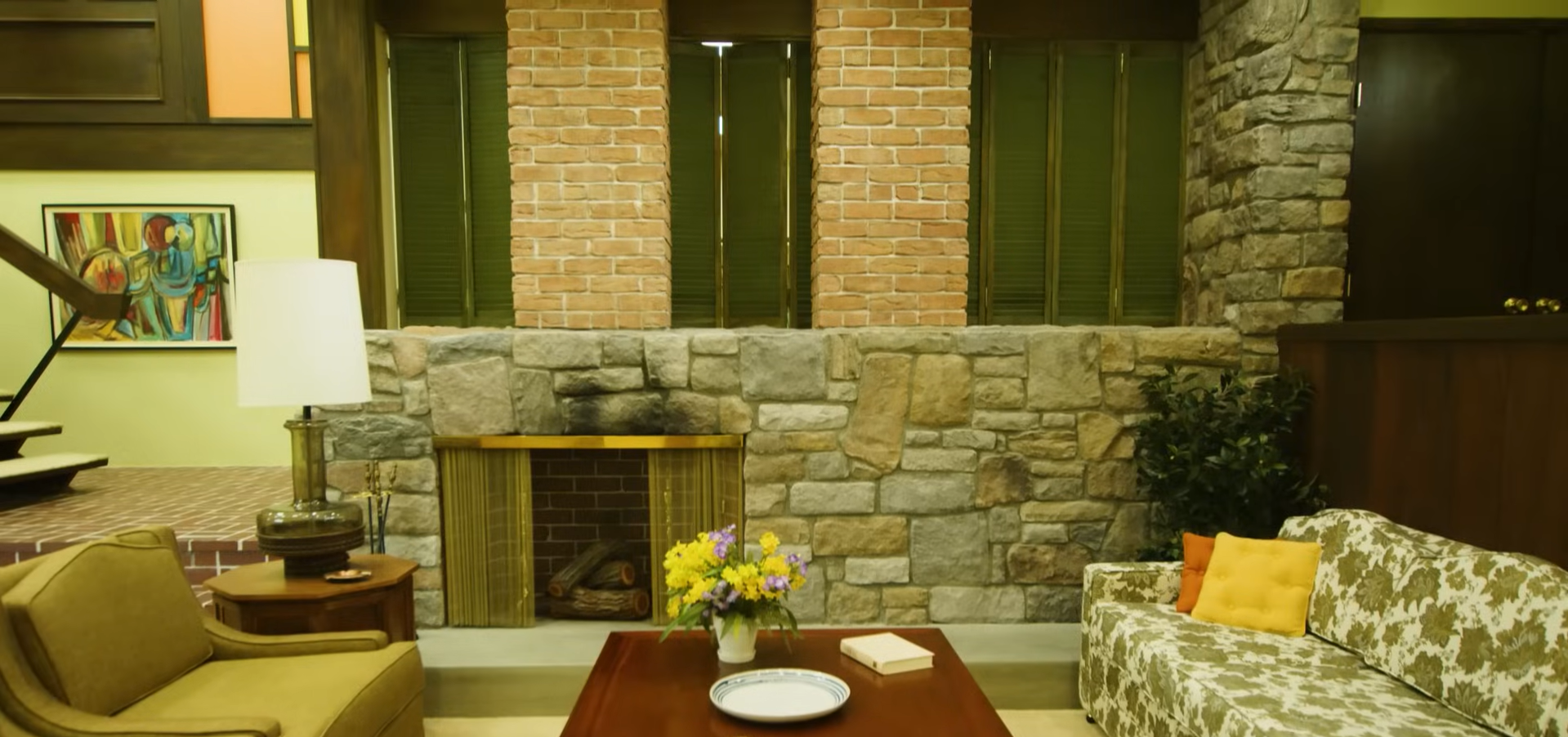 Groovy Split-Level Living Room: "The Brady Bunch"