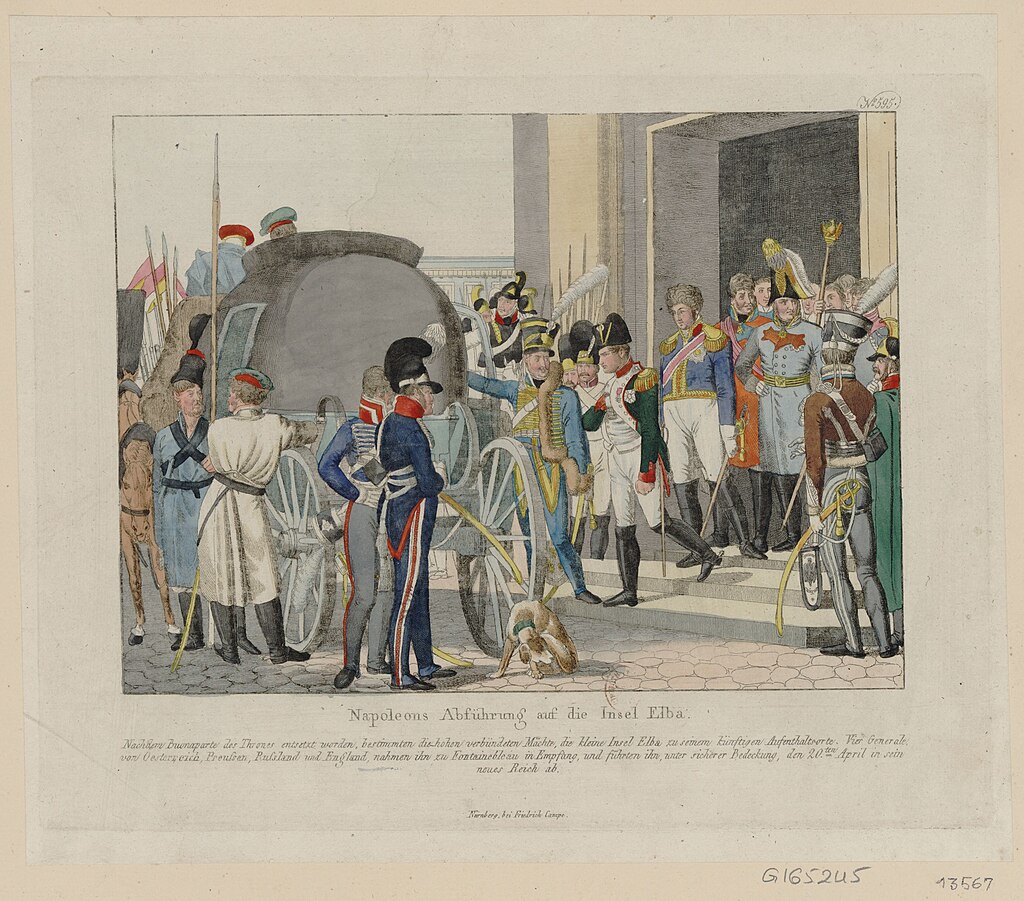 <strong>La première abdication et l'exil à l'île d'Elbe (1814)</strong>