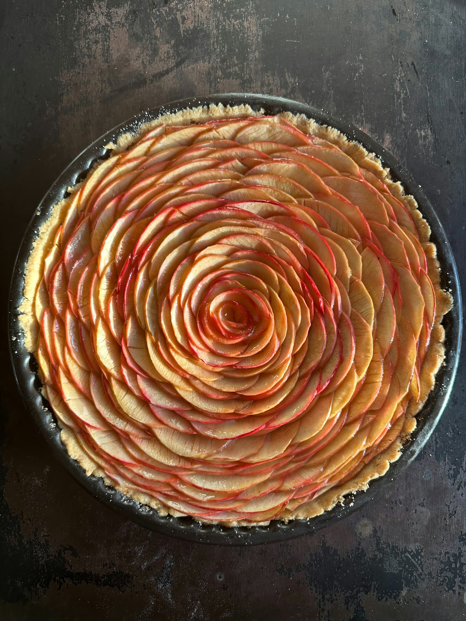 Tarte aux pommes, graphique et gourmande