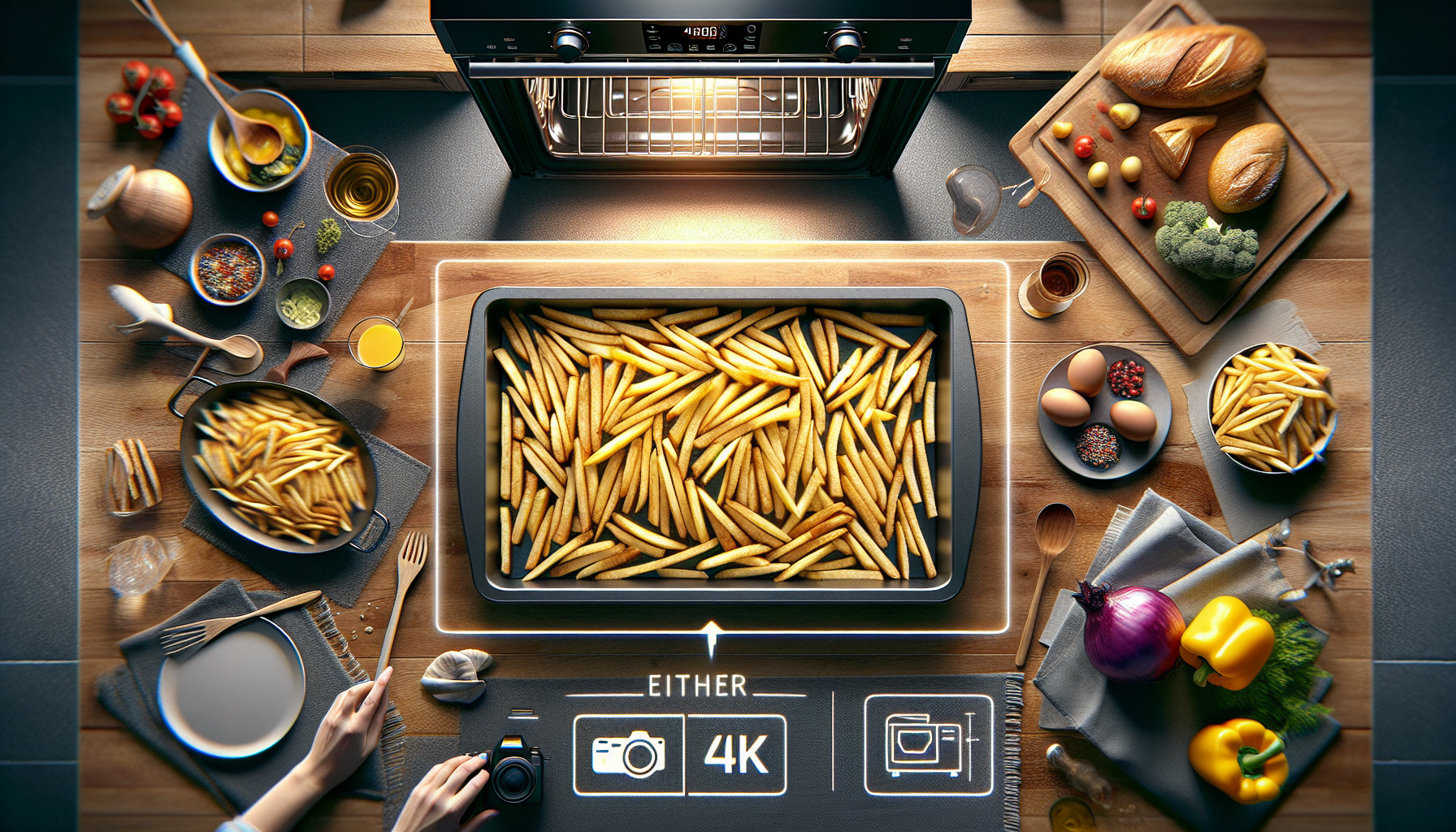 Frites sans gras cuites au four