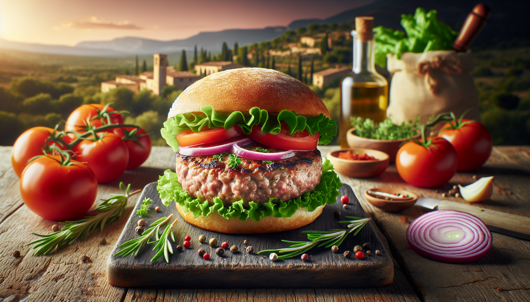 Hamburger de veau à la provençale