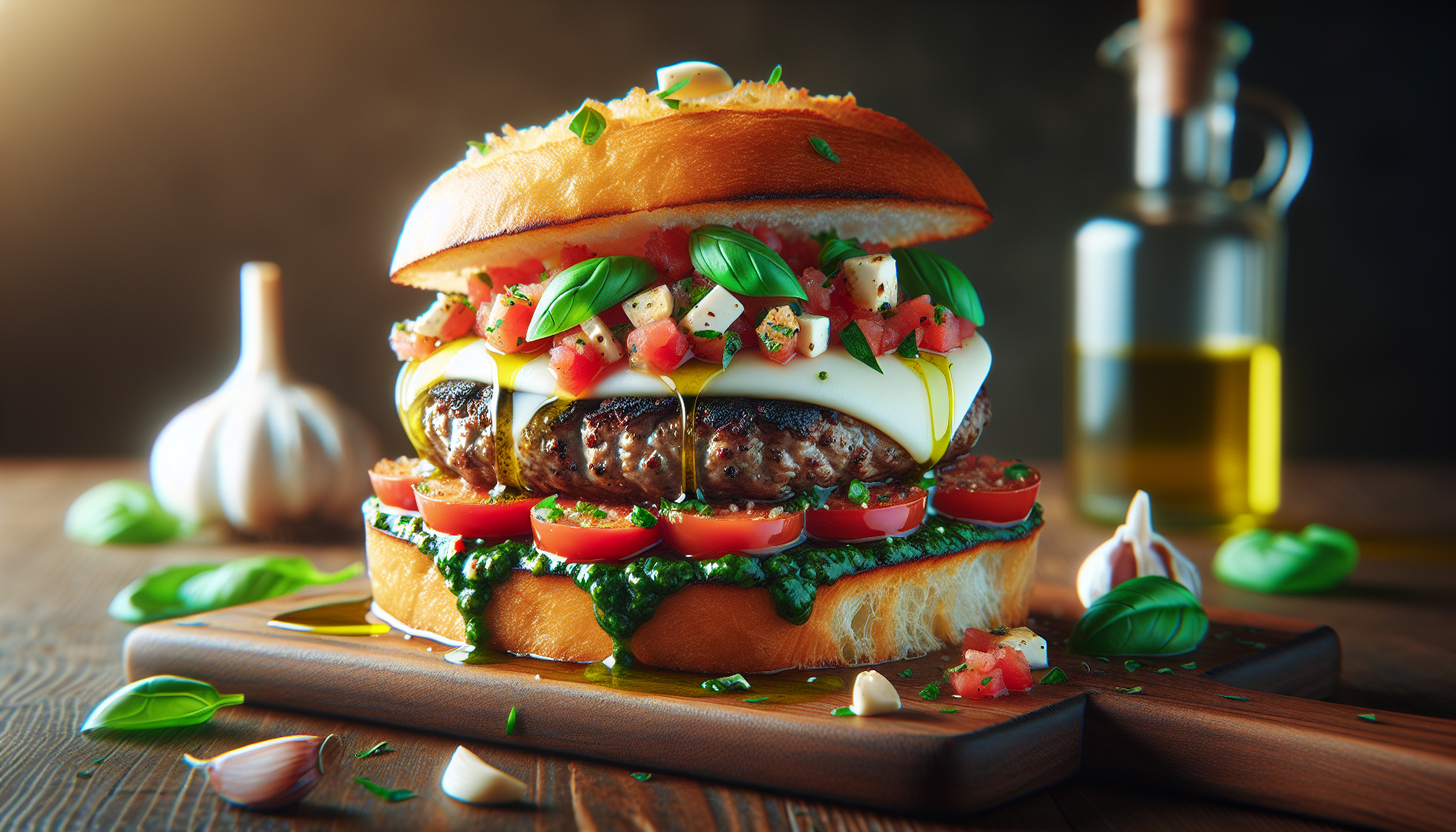Hamburger bruschetta