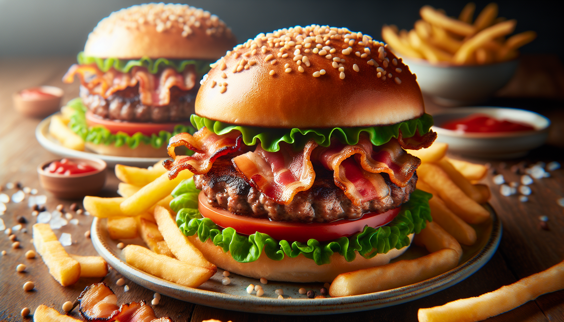 Hamburgers farcis au bacon