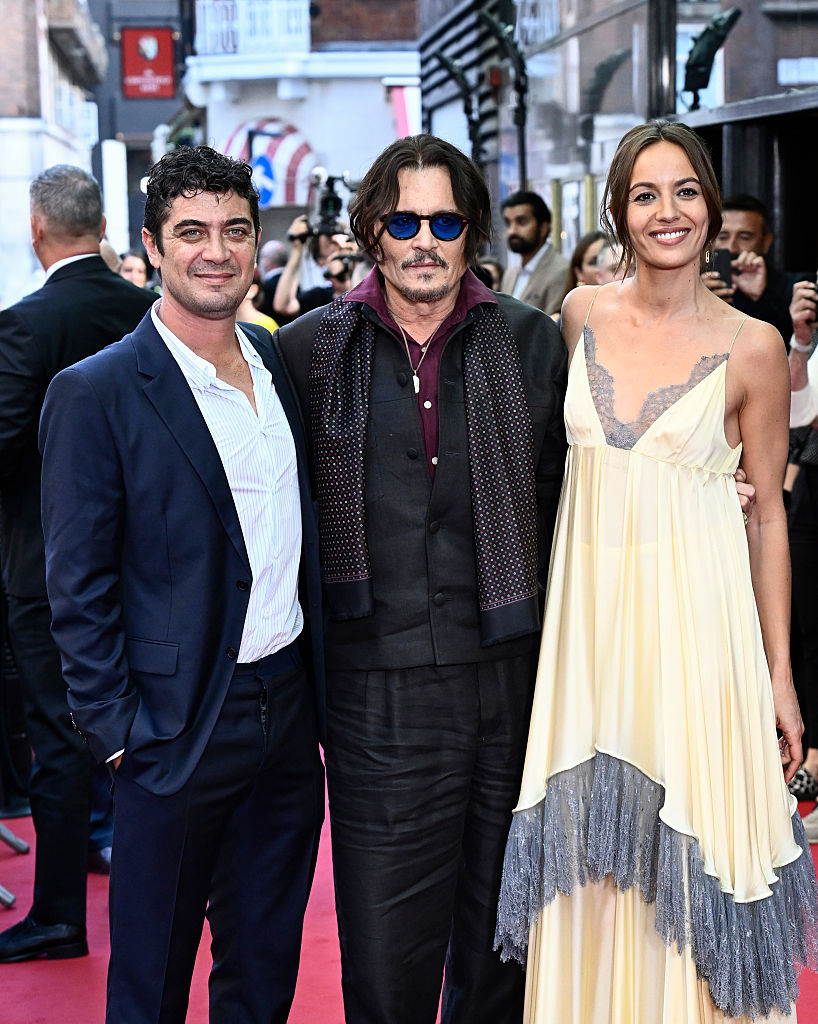 Riccardo Scamarcio, Johnny Depp and Antonia Desplat