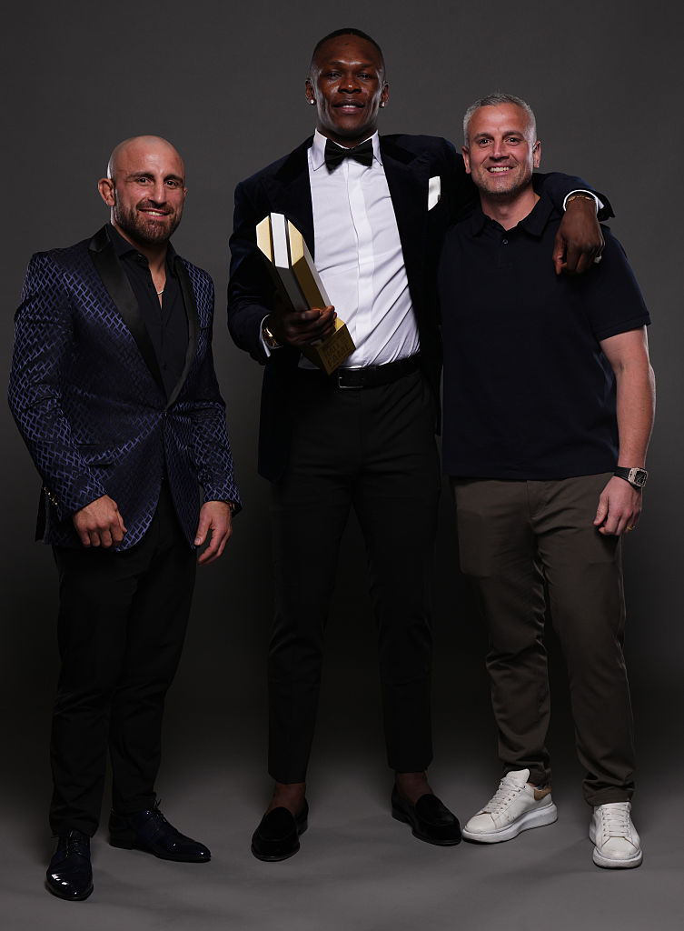 Israel Adesanya, Alexander Volkanovski and Ash Belcastro