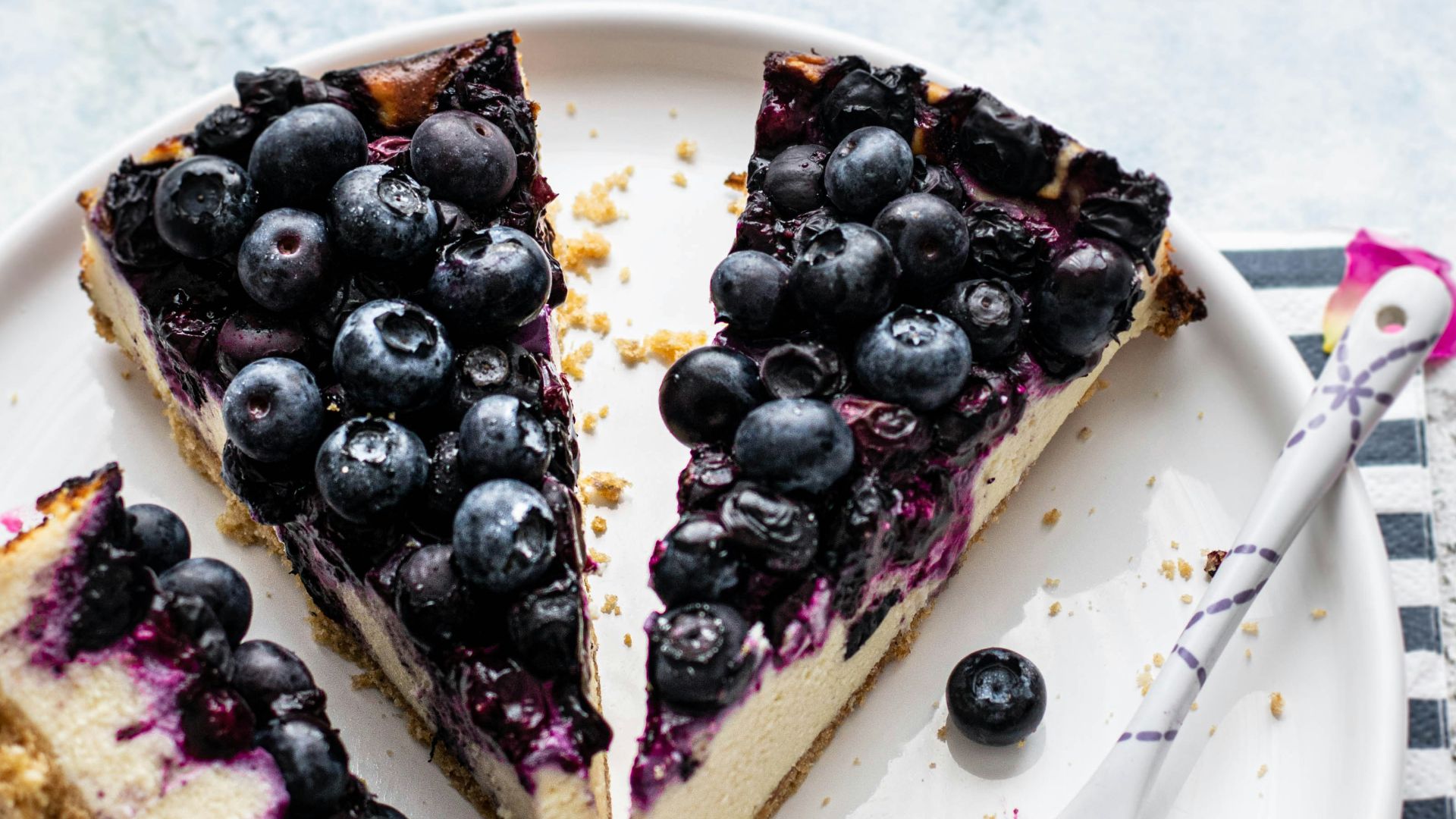 12. Gâteau au fromage aux myrtilles