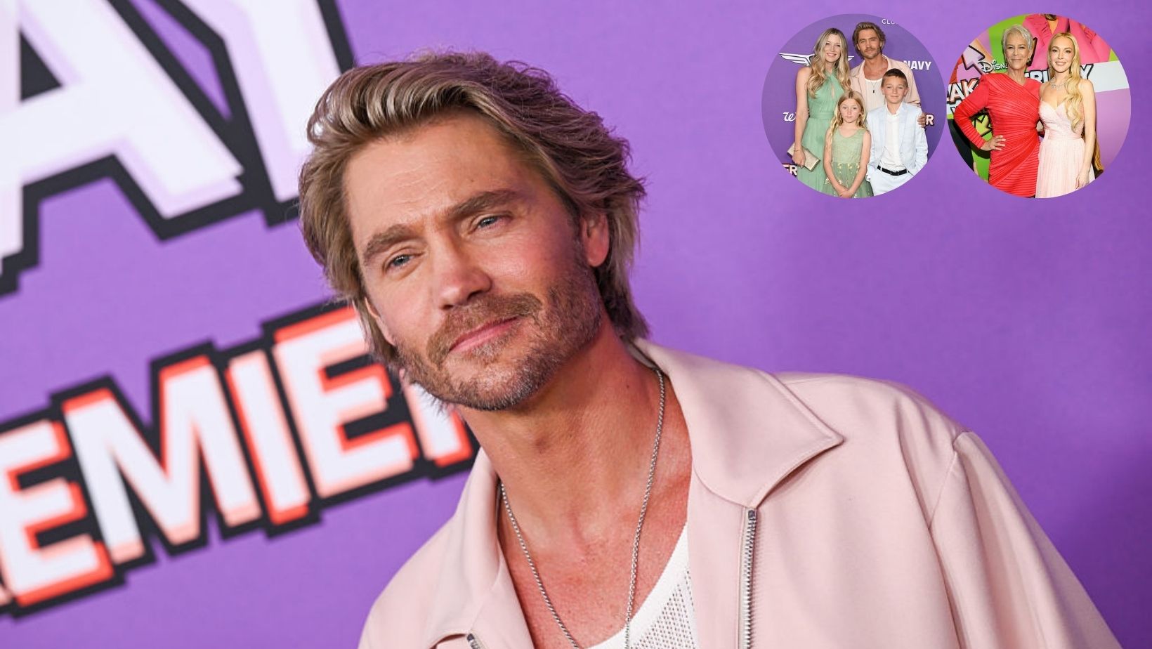 Chad Michael Murray (and Lindsay Lohan!) on Freakier Friday’s purple carpet