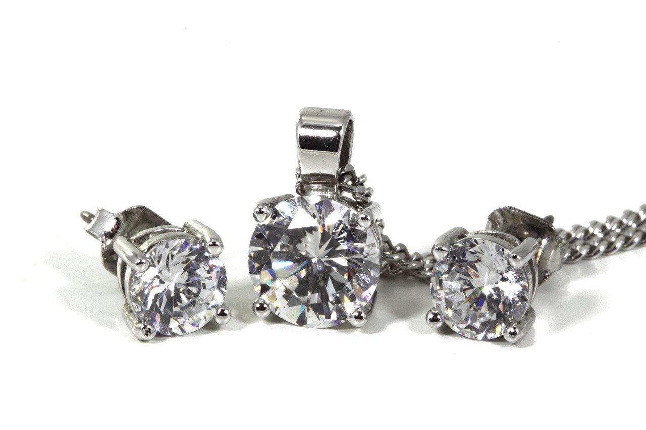 2. Tiny Diamond or Cubic Zirconia Stud Earrings