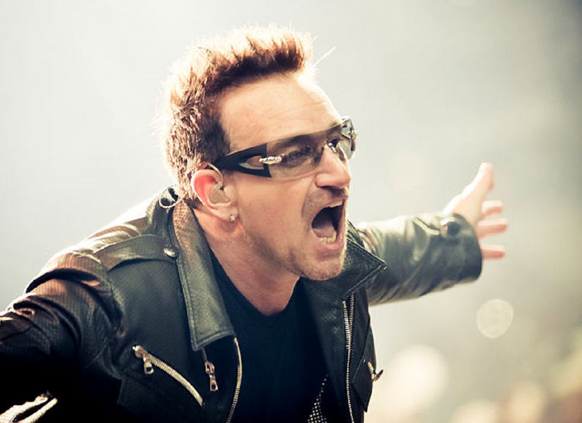 13. Bono's Tinted Rock Star Wrap-arounds