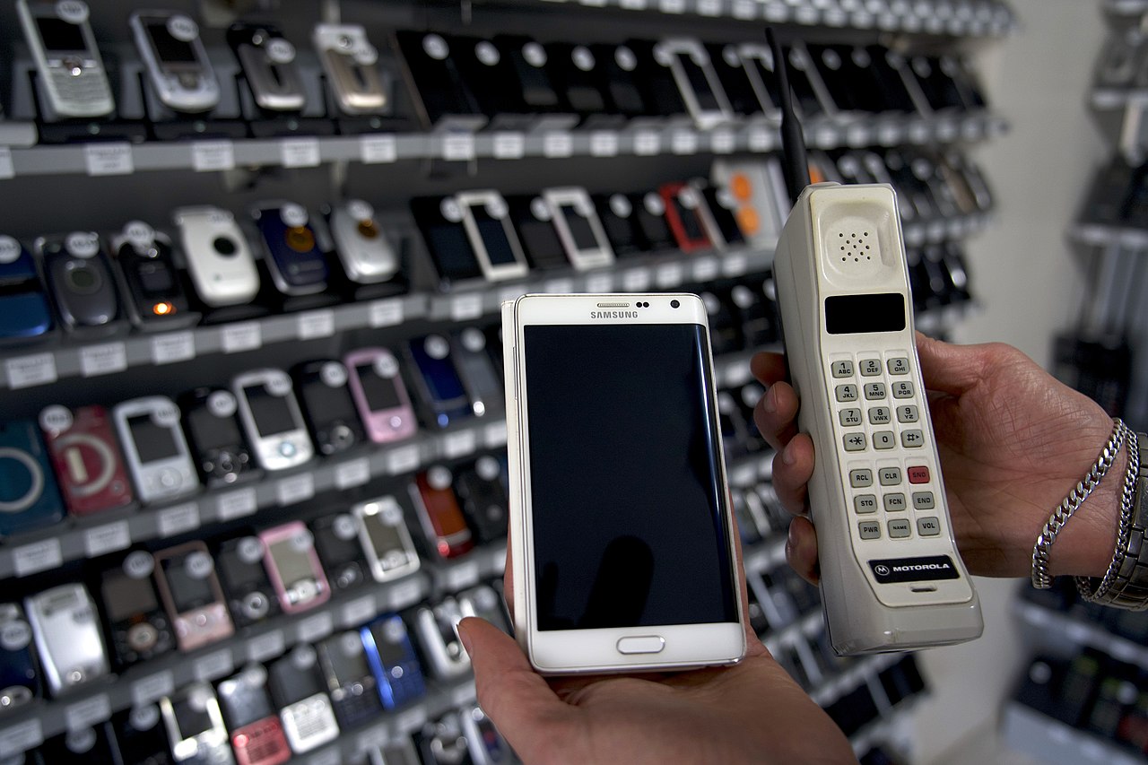 The First Commercially Available Handheld Mobile Phone