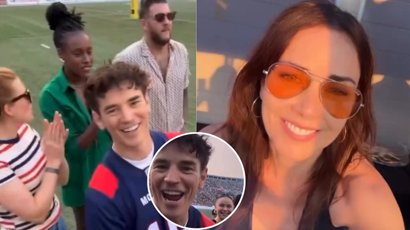 Un moment festif pour Maxim Roy, Mathieu Baron, Sébastien Delorme et sa blonde