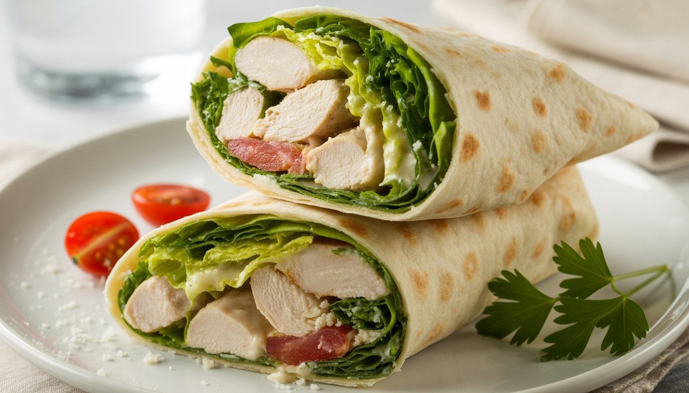 2. Wrap poulet César minute