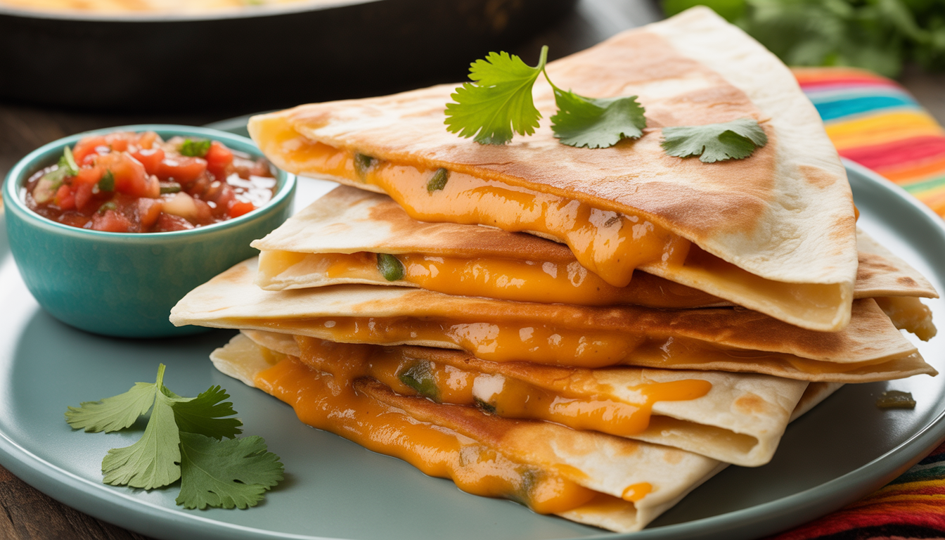 5. Quesadillas au fromage et salsa