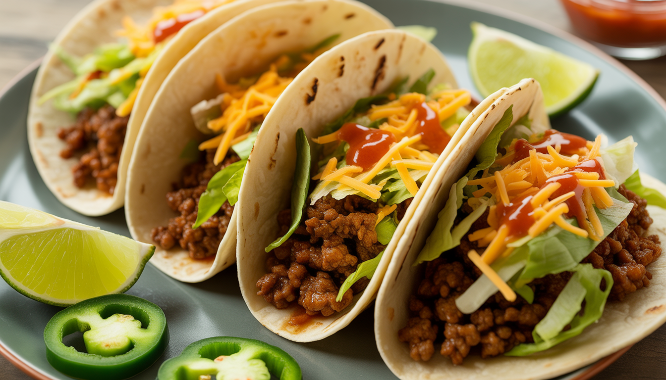 10. Tacos minute au bœuf haché