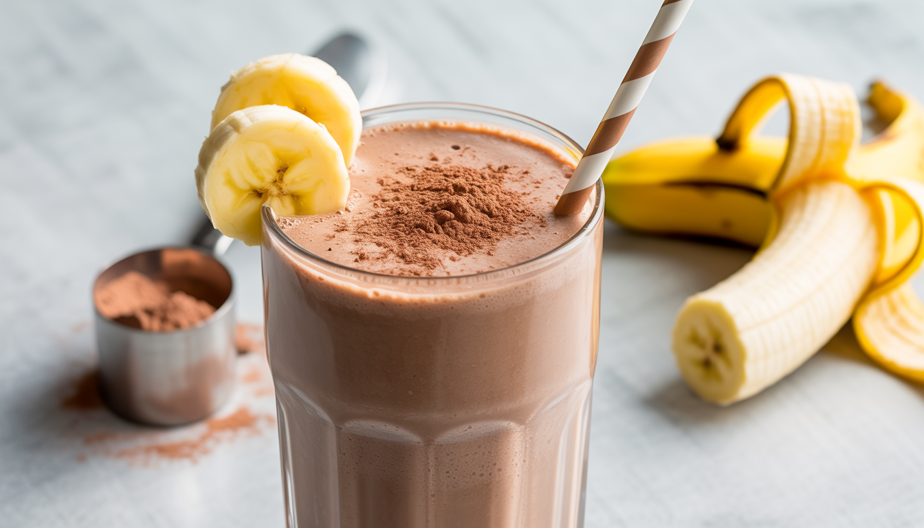 15. Smoothie protéiné banane-choco