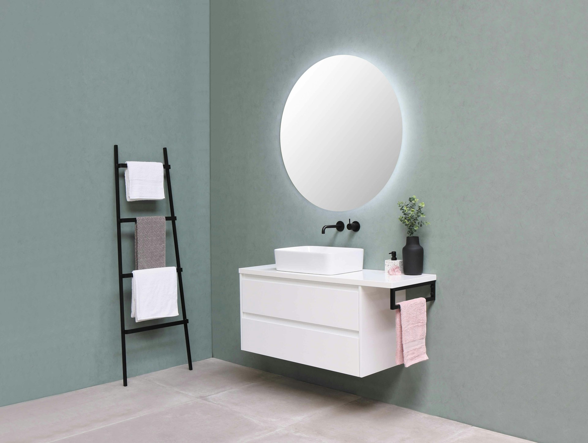 Mirror with LED lighting