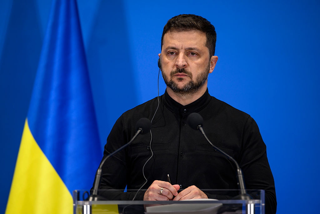 Volodymyr Zelensky in second place