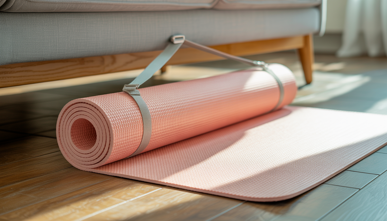 3. Tapis de yoga antidérapant et compact