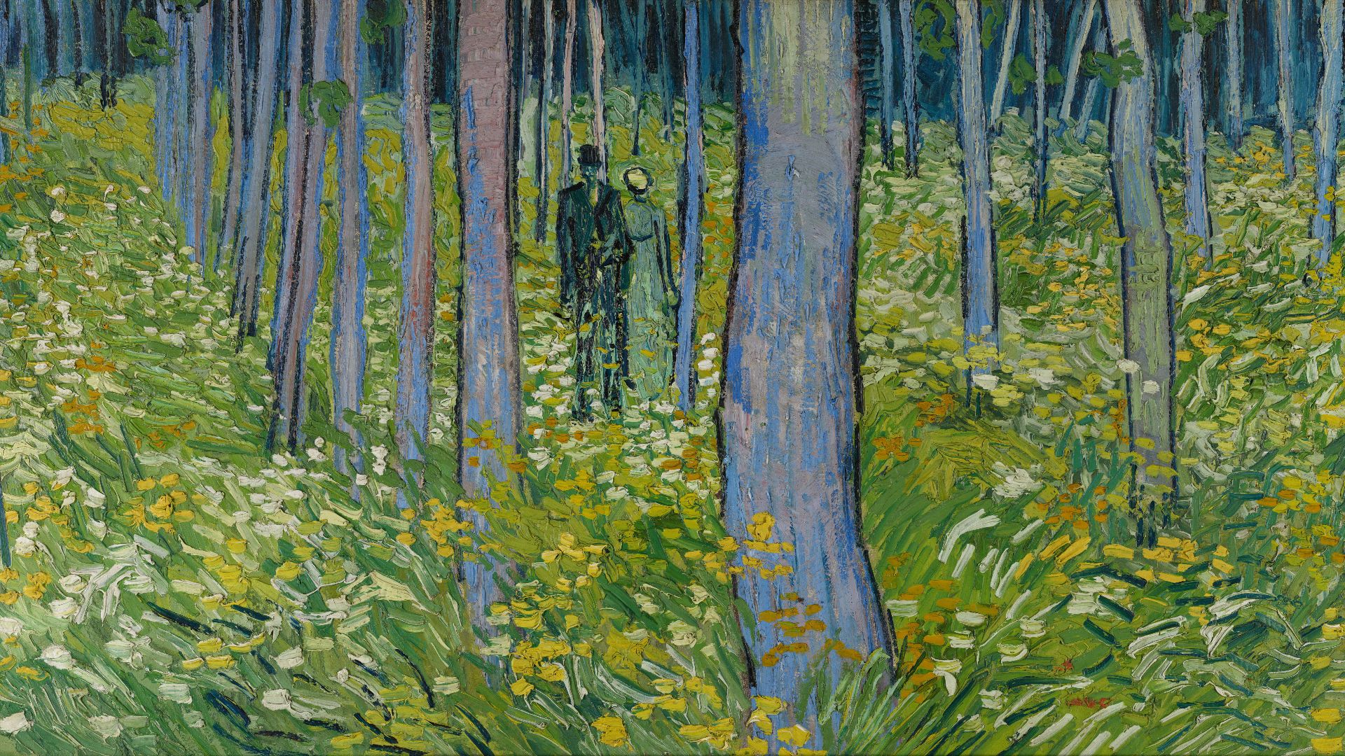 9. Sous-bois avec deux personnages (1890)