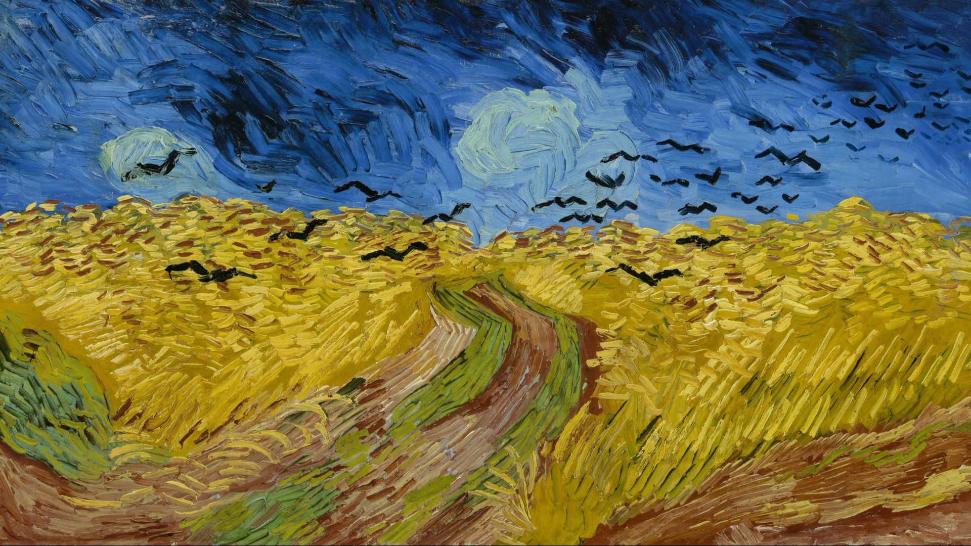7. Champ de blé avec corbeaux (1890)