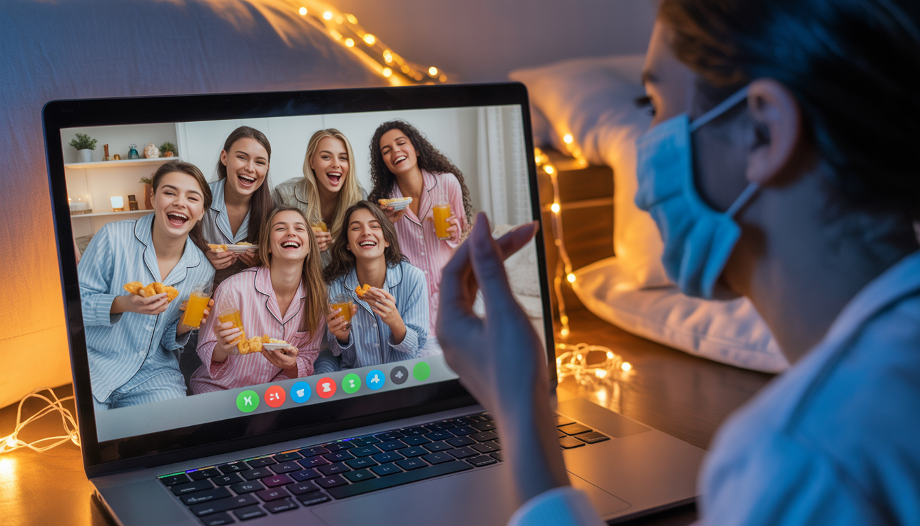 15. Organise une soirée pyjama virtuelle avec tes amies