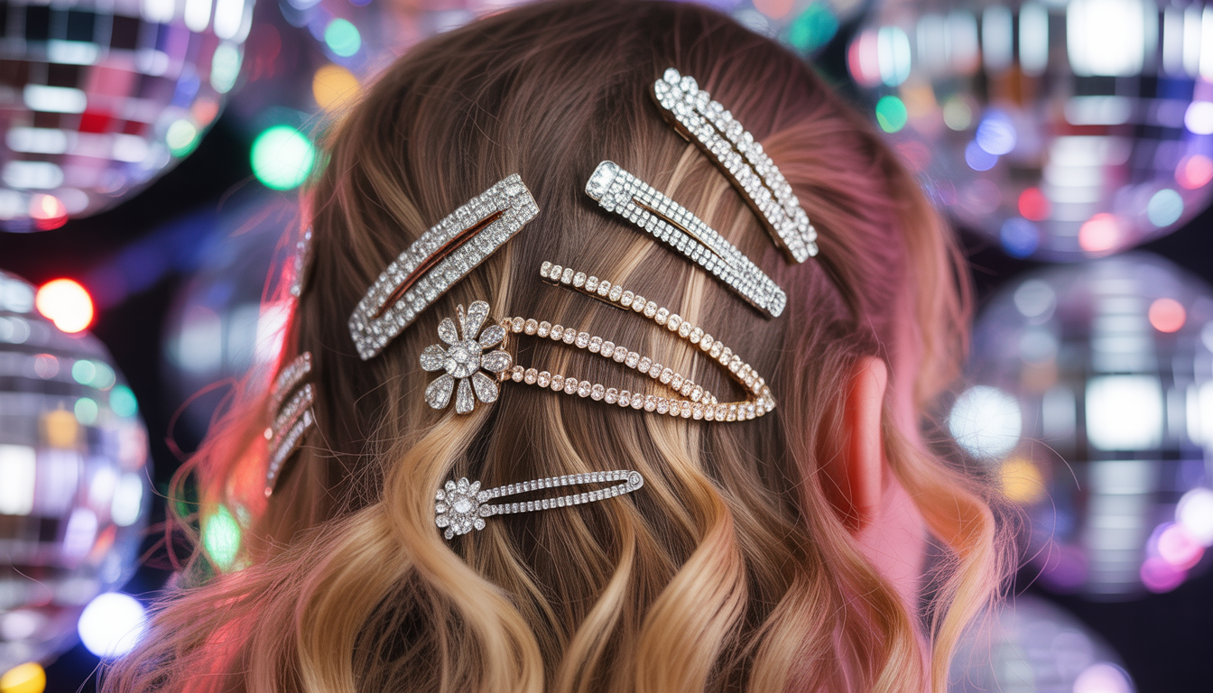 11. Barrettes strassées