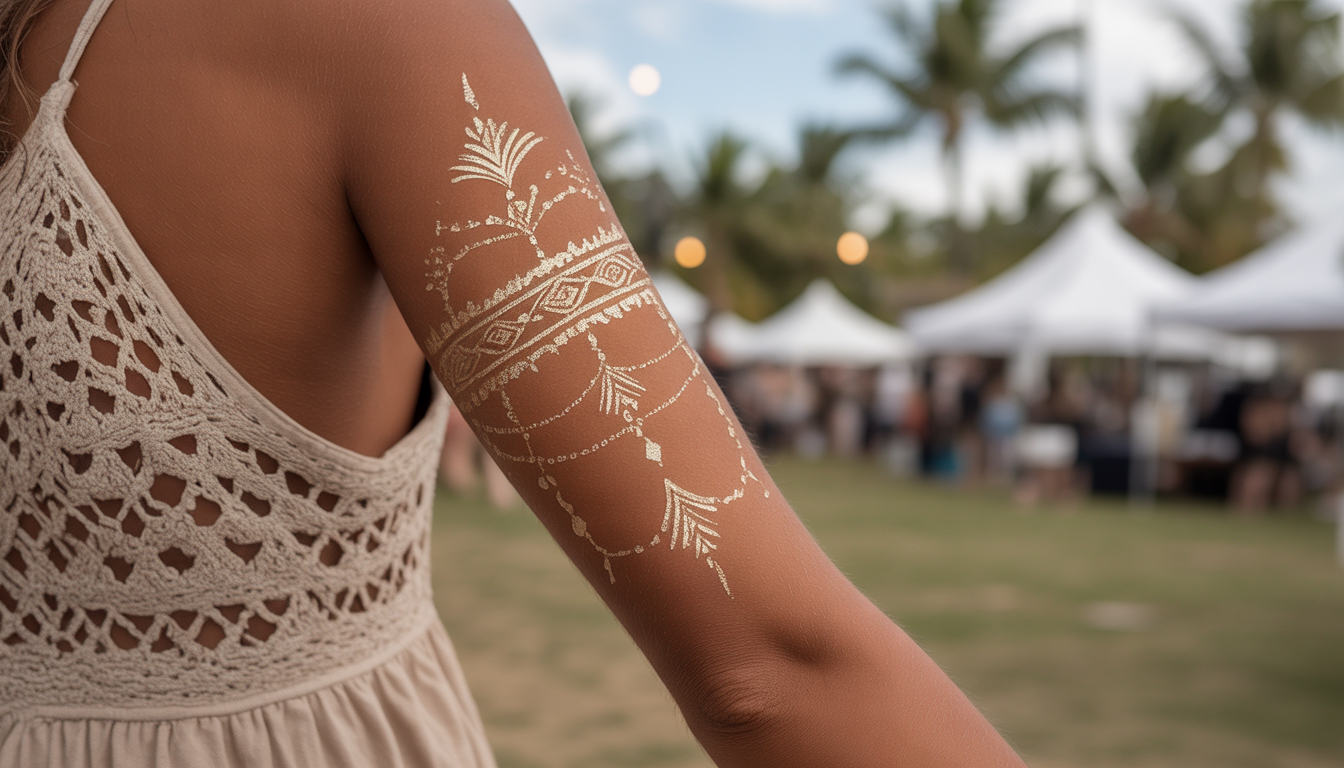 13. Tatouages temporaires dorés