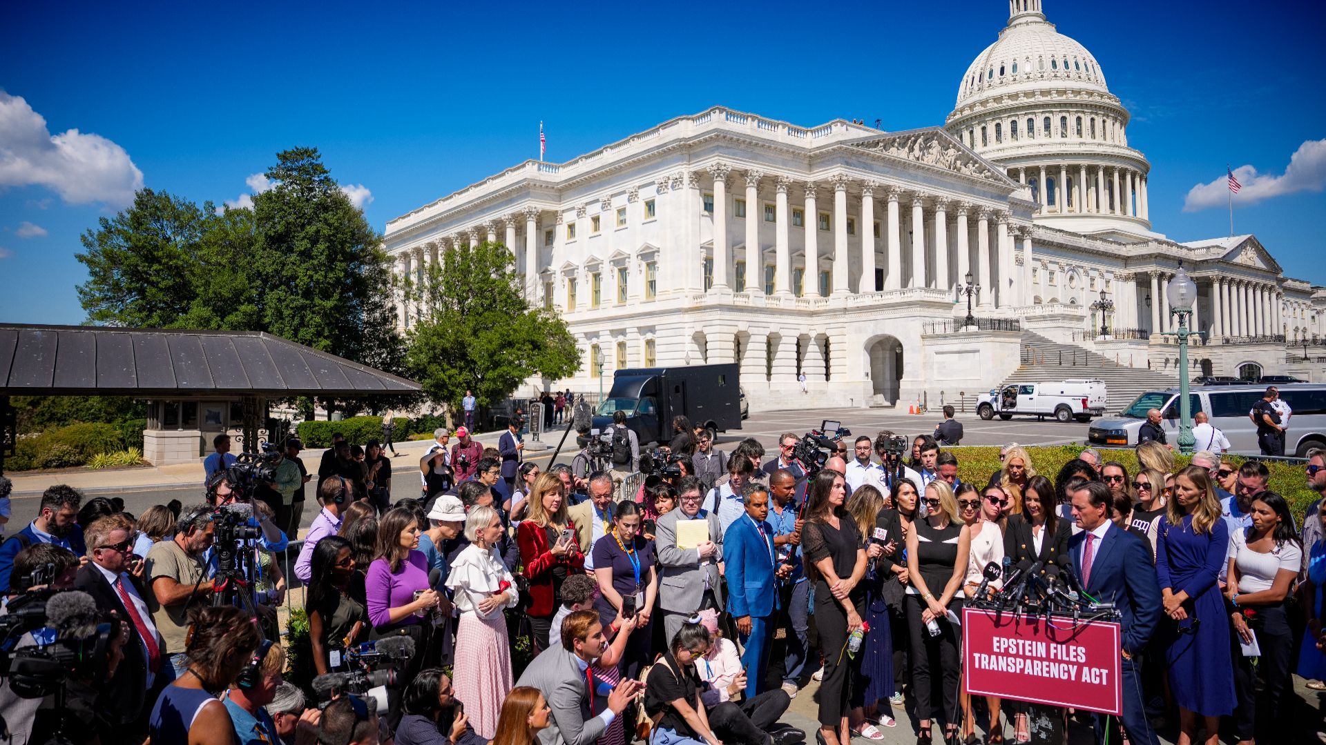 In front of the Capitol