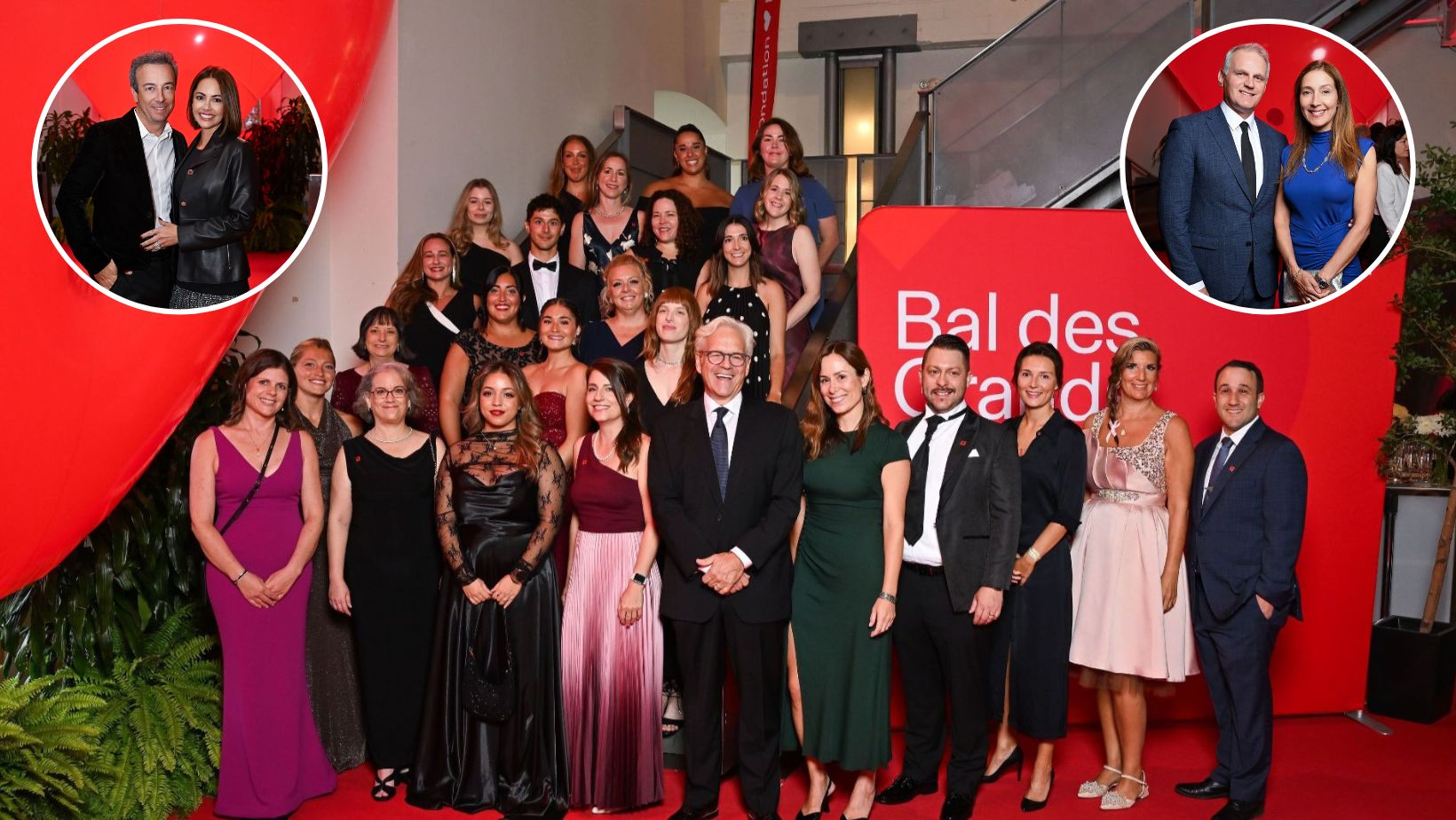 Luc Poirier et Vincent Damphousse sur le tapis rouge de l’Après-Bal des Grands Coeurs
