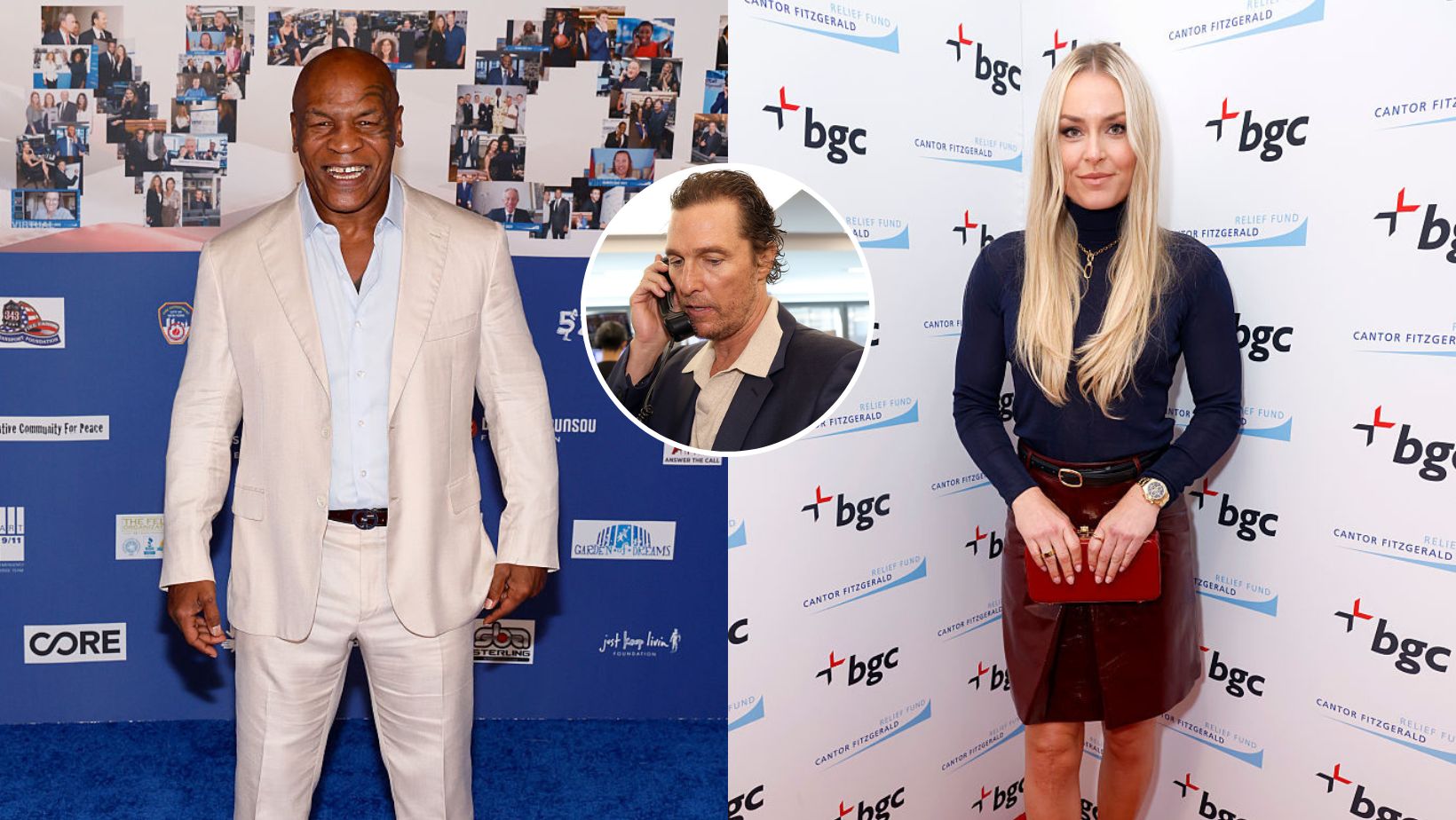 Mike Tyson, Lindsey Vonn et Matthew McConaughey au Charity Day de New York