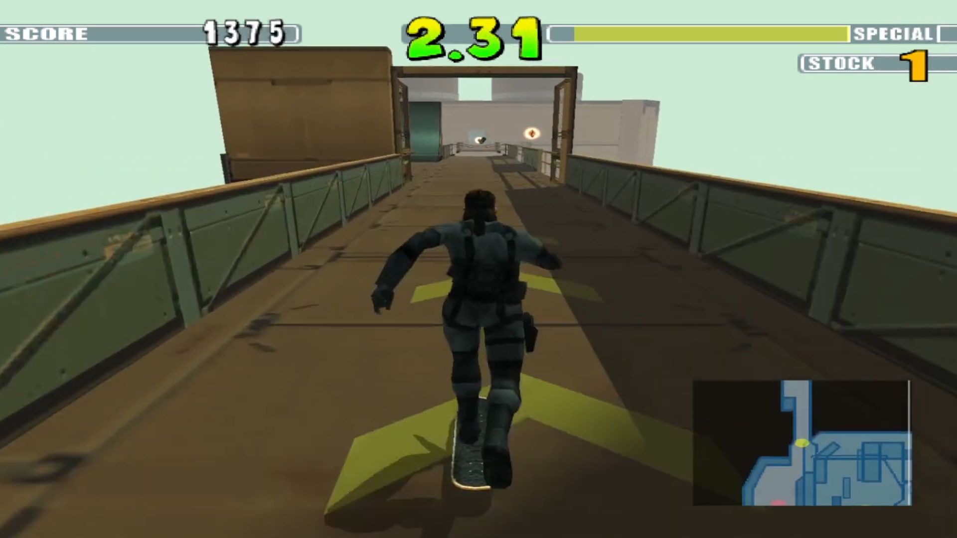 3. Metal Gear Solid 2: Substance - Démonstration de skateboarding