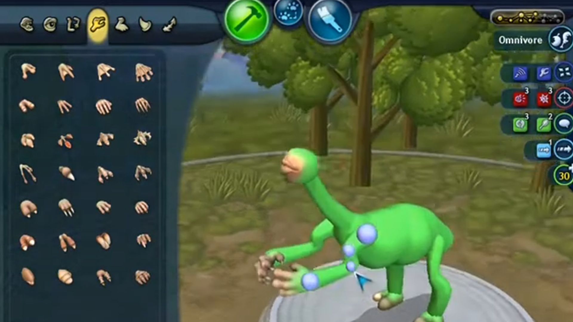 8. Spore - Démonstration du créateur de créatures