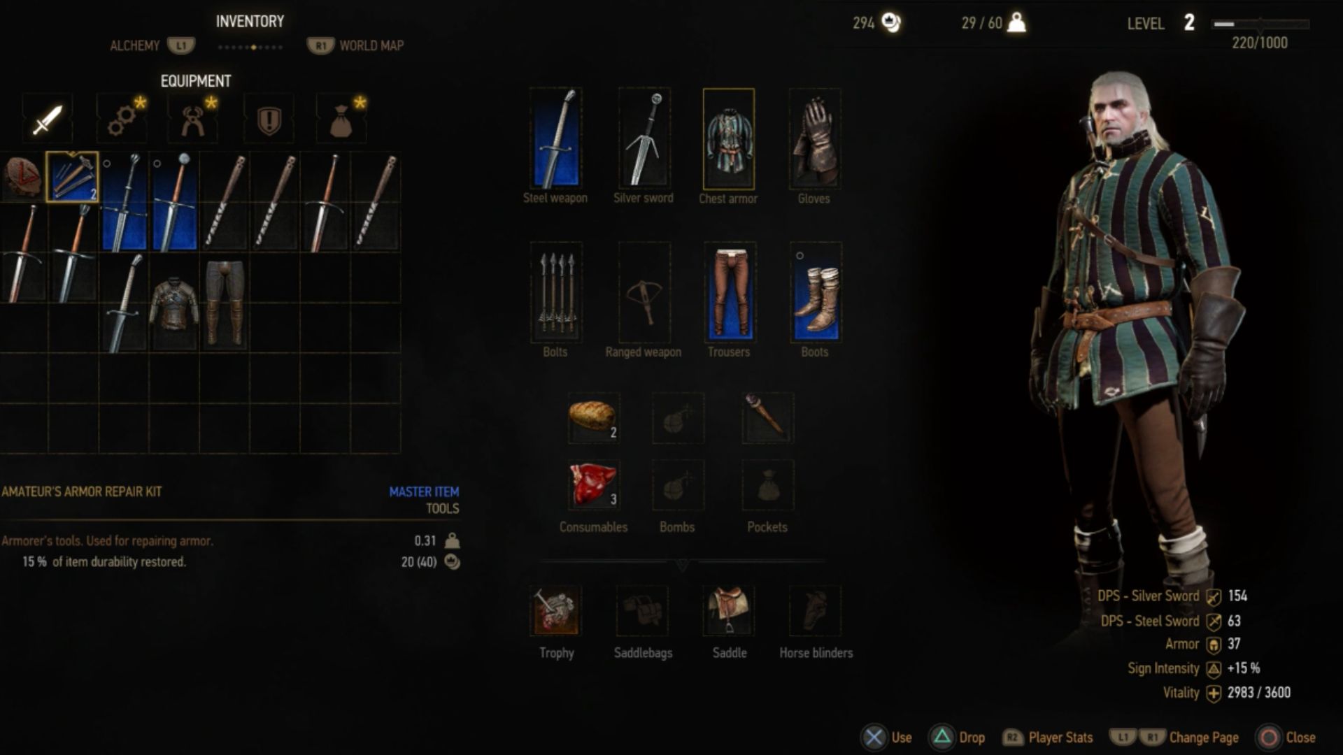 7. The Witcher 3: Kits de réparation