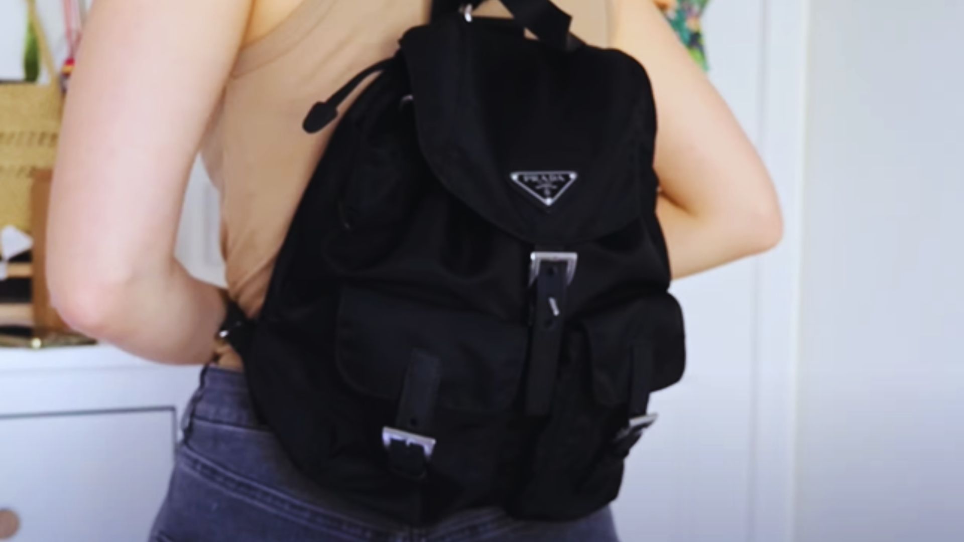 Sacs à dos en nylon Prada